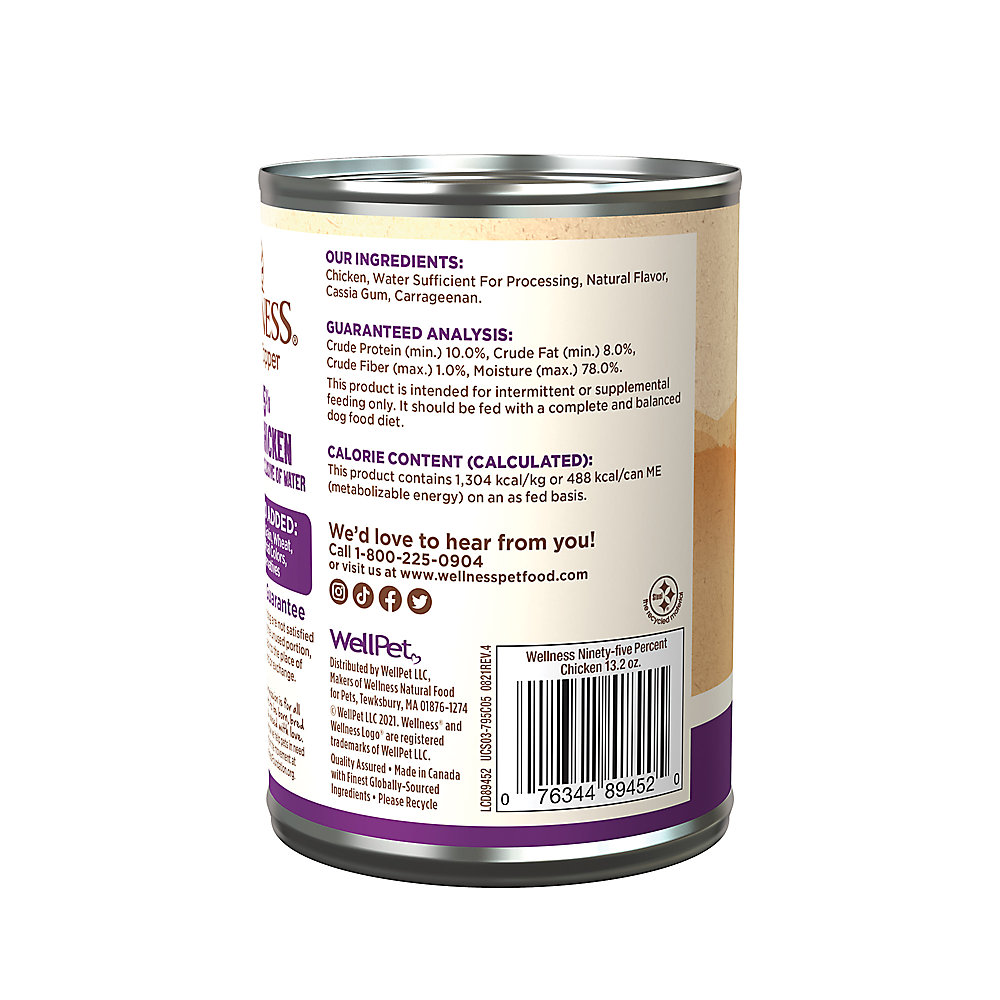 Wellness Dog Grain Free 95% Chicken 13.2oz can