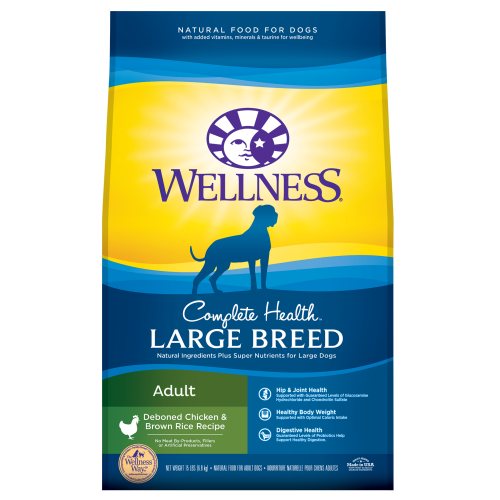 Wellness Complete Health Dog Large Breed Chicken & Rice 30#