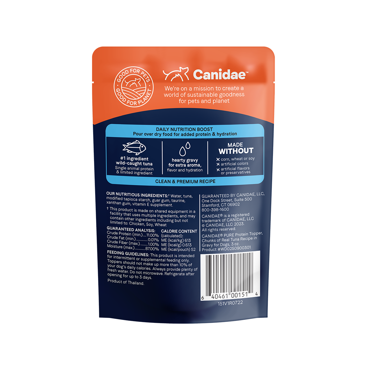 Canidae Pure Dog Tuna Protein Topper 3oz Pouch