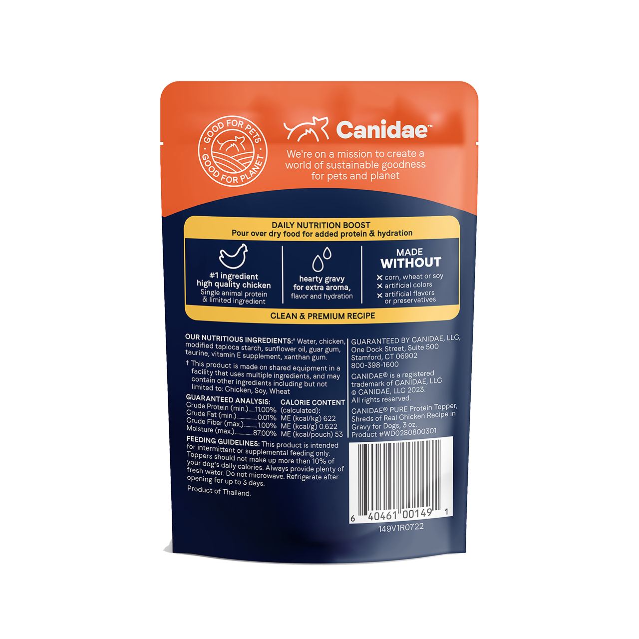 Canidae Pure Dog Chicken Protein Topper 3oz Pouch