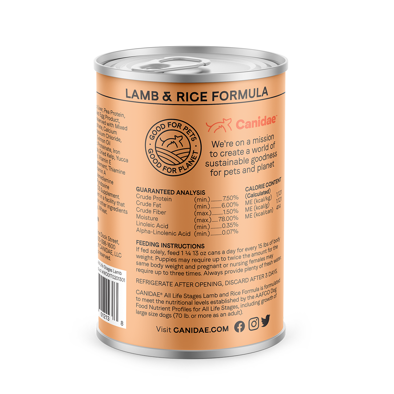 Canidae Dog All Life Stages Lamb & Rice 13oz Can