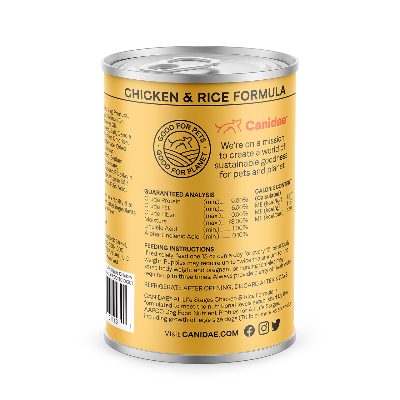 Canidae Dog All Life Stages Chicken & Rice 13oz Can