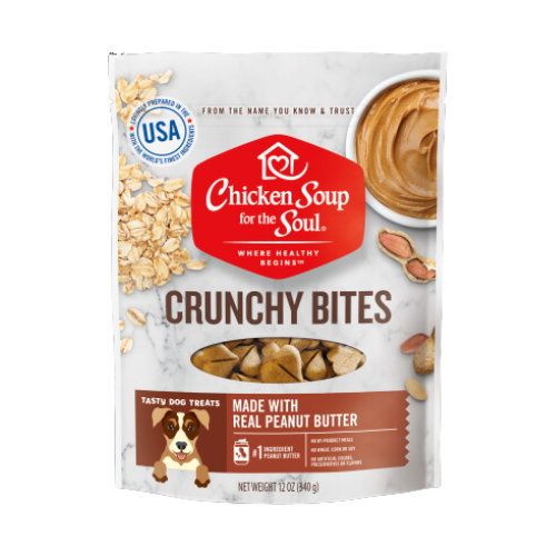 Chicken Soup Crunchy Bites Dog Treats Peanut Butter12oz