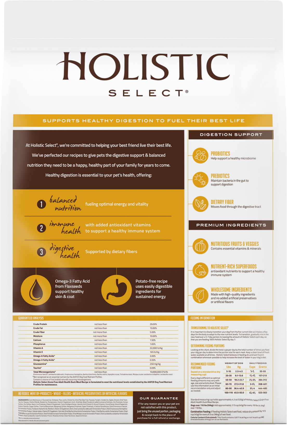 Holistic Select Dog Grain Free Duck Meal 24#