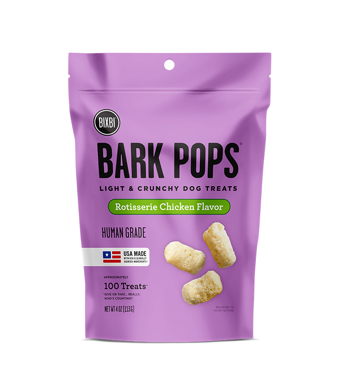 Bixbi Bark Pops Dog Treats Light and Crunchy Chicken 4oz