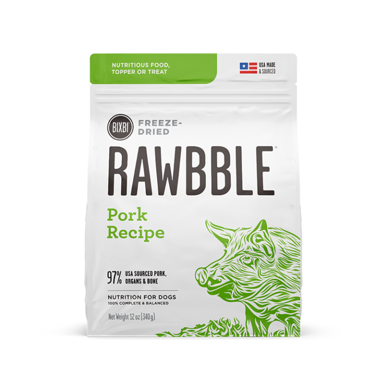 Rawbble Dog Freeze Dried Pork Recipe 12oz