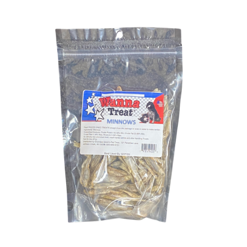 Wanna Treat Dog Treats Minnows 2oz