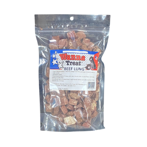 Wanna Treat Dog Treats Beef Lung 4oz