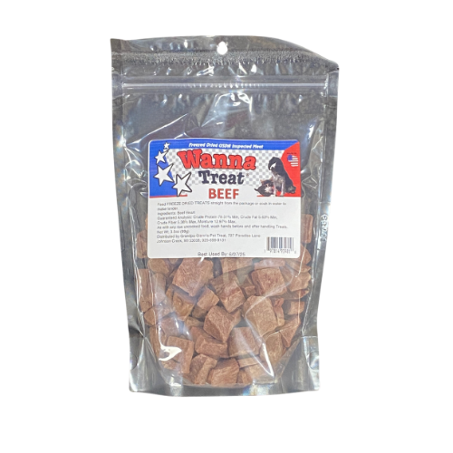 Wanna Treat Dog Treats Beef 10oz