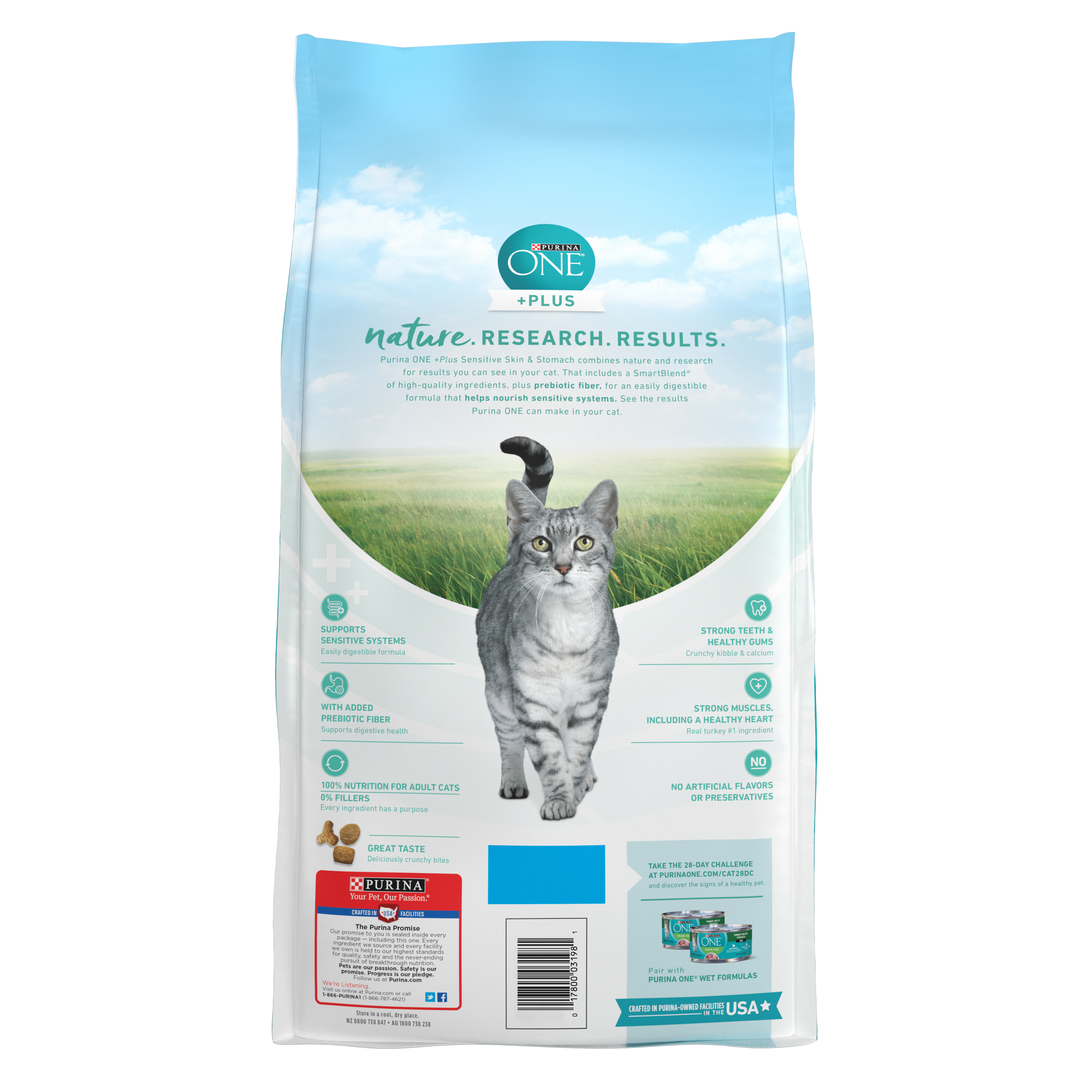 Purina One Plus Cat Sensitive Skin & Stomach Turkey 7#