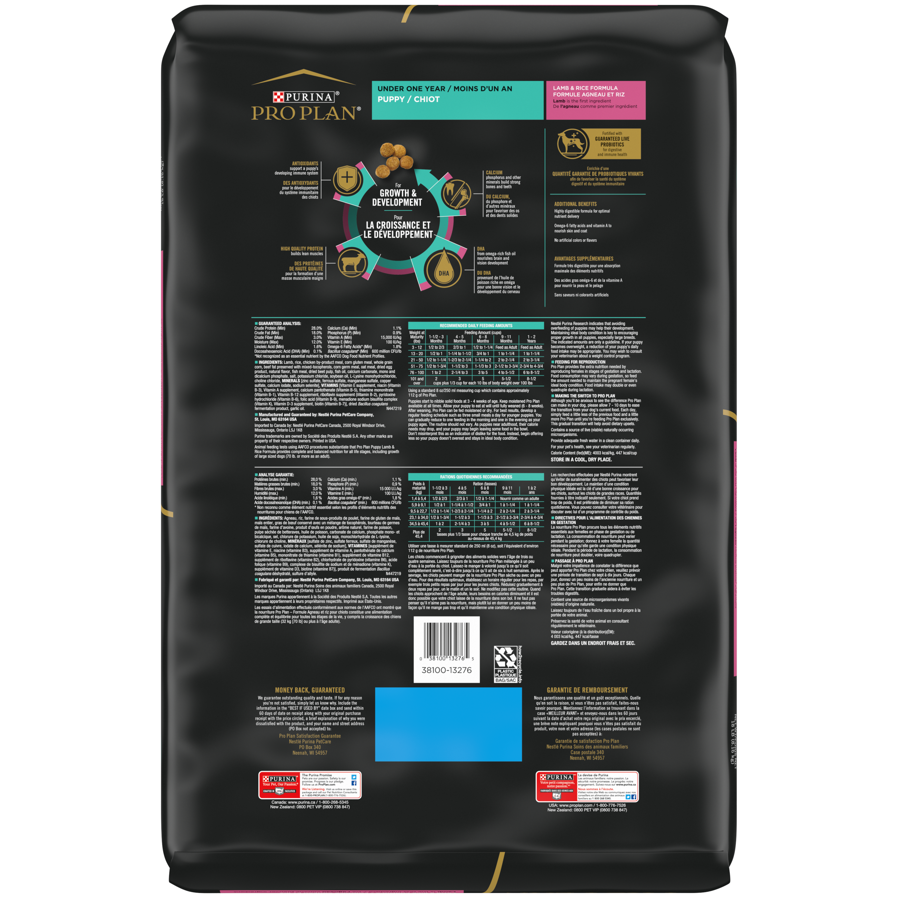 Purina Pro Plan Puppy Lamb & Rice 18#