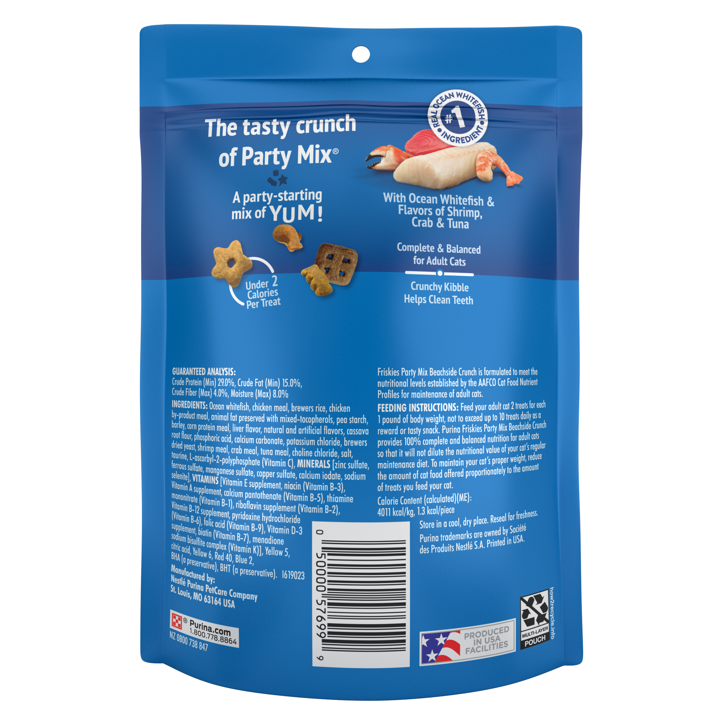 Purina Friskies Party Mix Cat Treats Beachside Crunch 6oz
