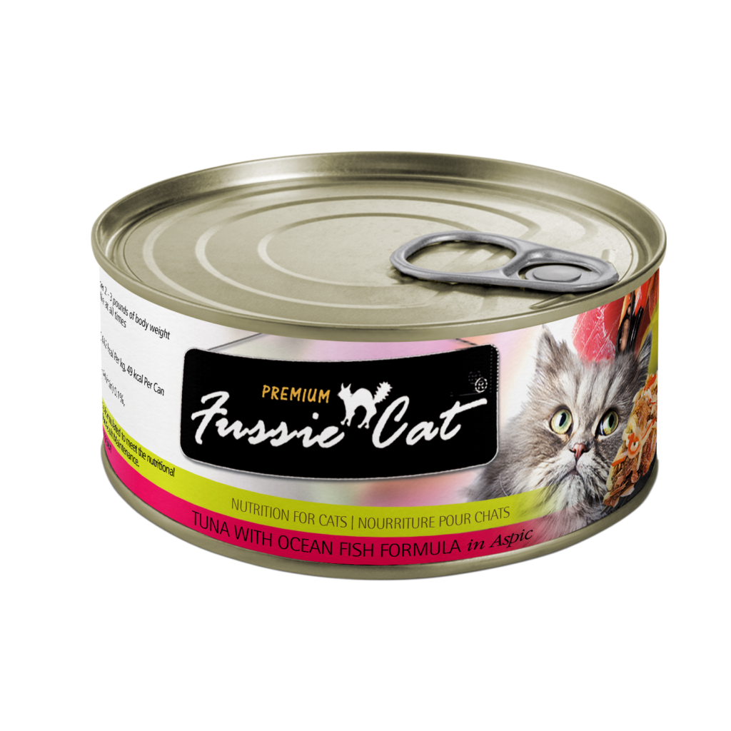 Fussie Cat Premium Tuna with Ocean Fish in Aspic 2.82oz can