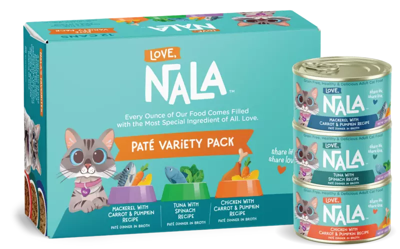 Love, Nala Pate Variety 12 Pack 2.8oz Cat Food Cans