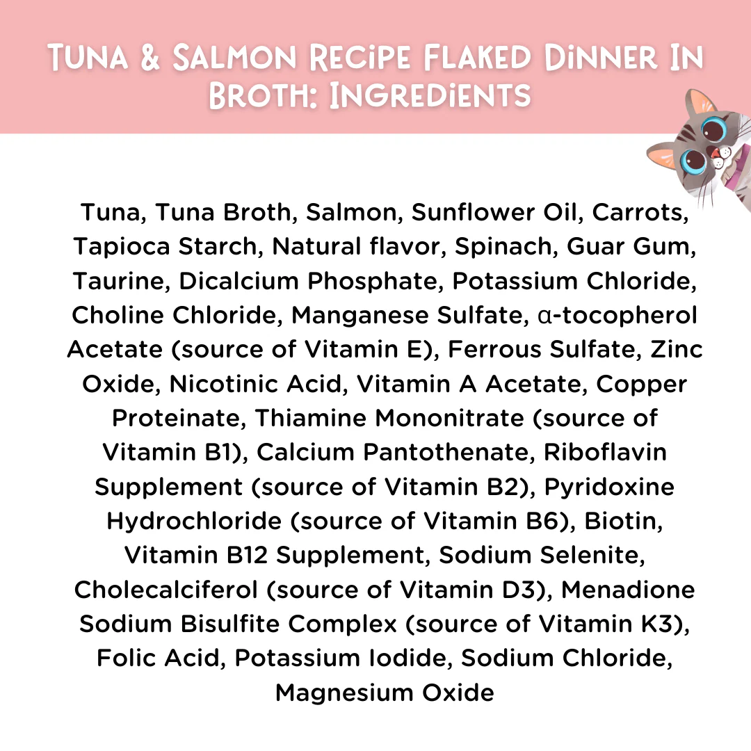 Love, Nala Cat Flaked Tuna & Salmon in Broth 2.8oz Can