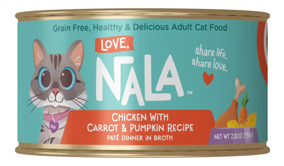 Love, Nala Cat Food Chicken Pate With Carrot & Pumpkin in Broth Can 2.8oz