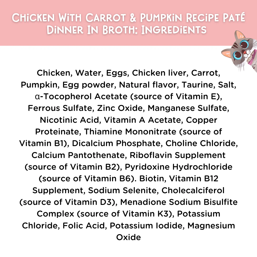 Love, Nala Cat Chicken, Carrot & Pumpkin Pate in Broth 2.8oz Can