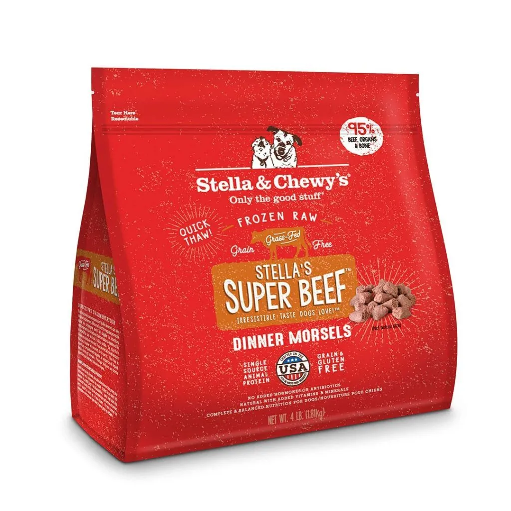 Stella & Chewy's Dog Beef Frozen Raw Dinner Morsels 4#