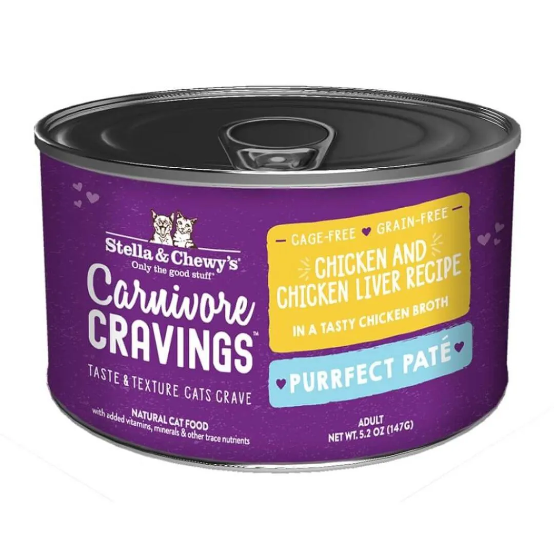 Stella & Chewys Cat Carnivore Cravings Pate Chicken & Liver Can 5.2oz