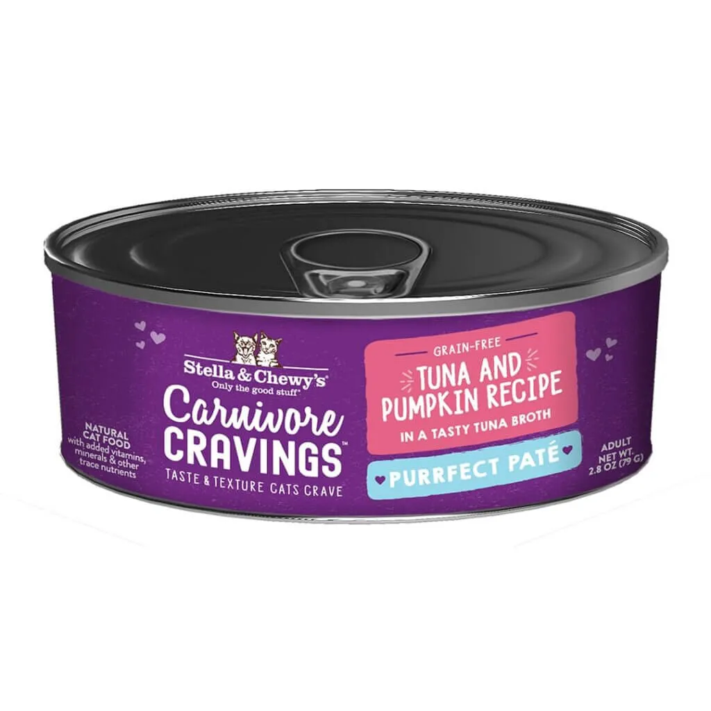 Stella & Chewys Cat Carnivore Cravings Pate Tuna & Pumpkin Can 2.8oz