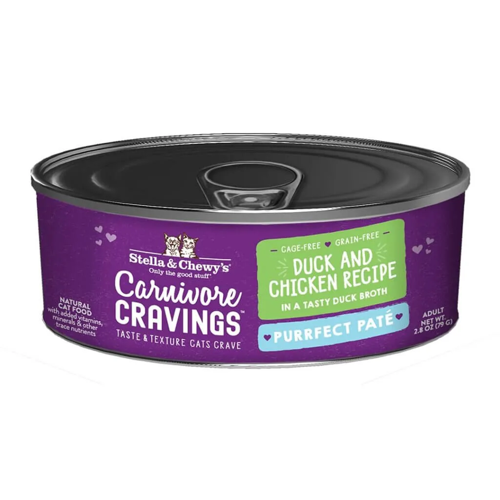 Stella & Chewys Cat Carnivore Cravings Pate Duck & Chicken Can 2.8oz