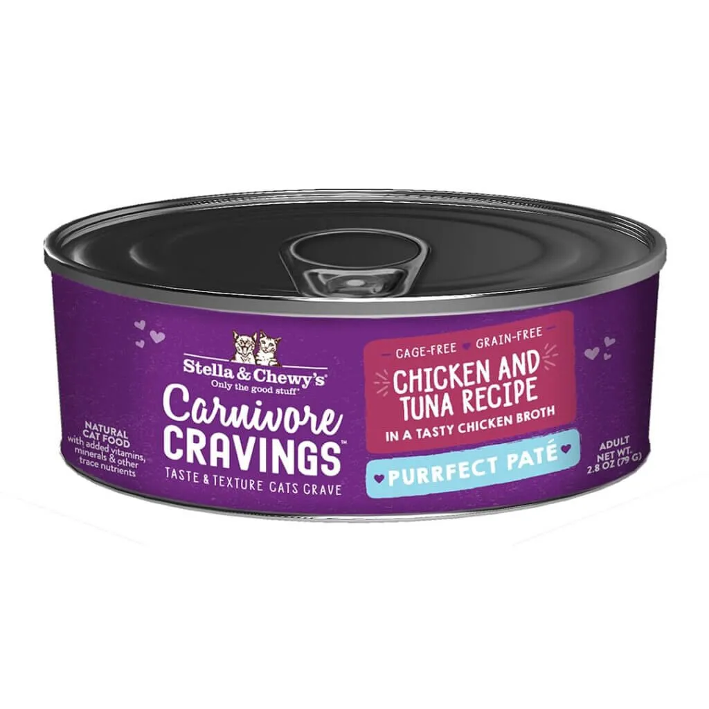 Stella & Chewys Cat Carnivore Cravings Pate Chicken & Tuna Can 2.8oz