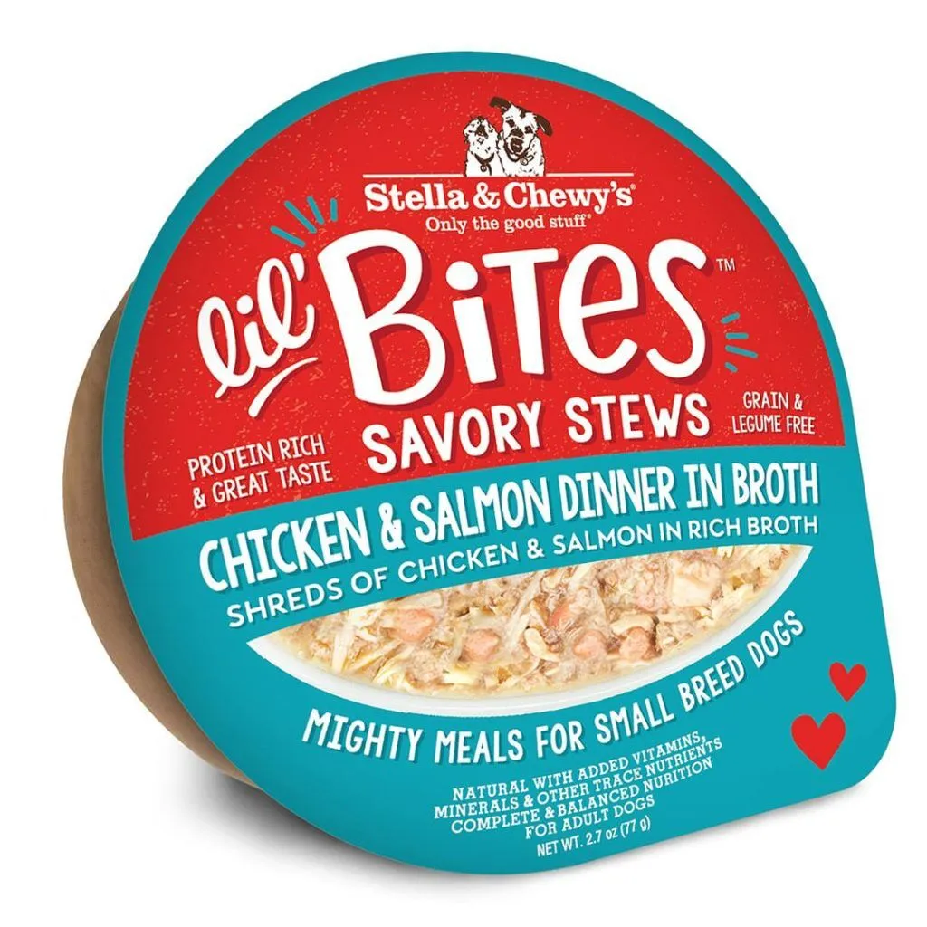 Stella & Chewys Small Breed Lil Bites Stew Chicken & Salmon In Broth 2.7oz