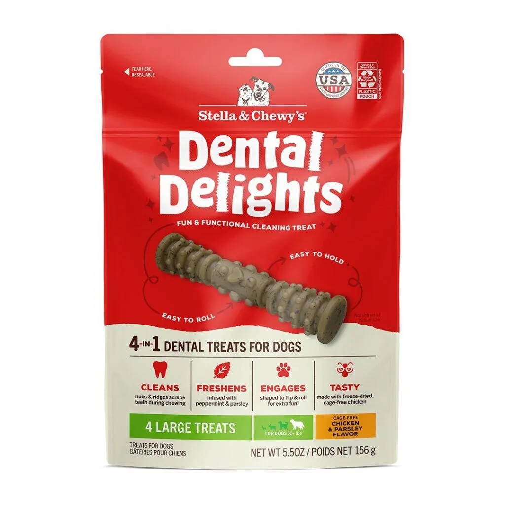 Stella & Chewys Dental Delights Dog Treat Large 5.5oz Bag