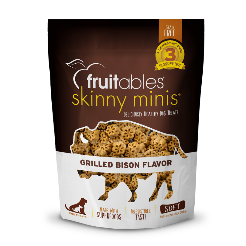 Fruitables Skinny Mini Dog Treats Bison 5oz