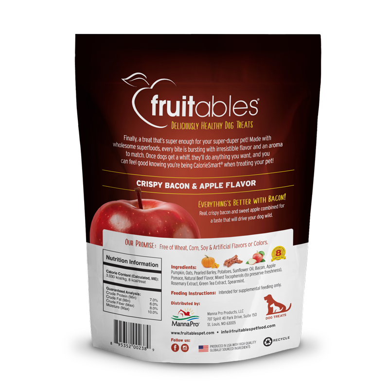 Fruitables Dog Treats Crispy Bacon & Apply 7oz