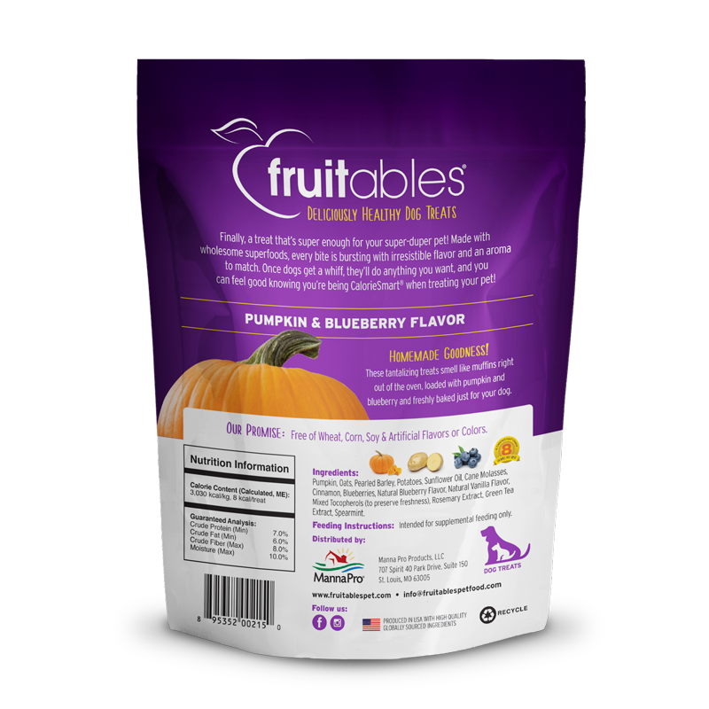 Fruitables Dog Treats Pumpkin & Blueberry 7oz