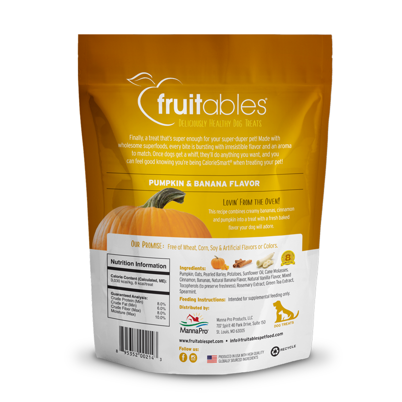 Fruitables Dog Treats Pumpkin & Banana 7oz