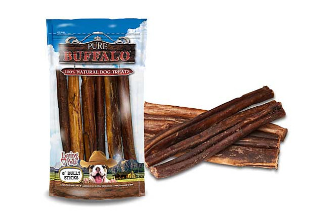 Loving Pet Pure Buffalo Bully Stick 6"- 6 Pack