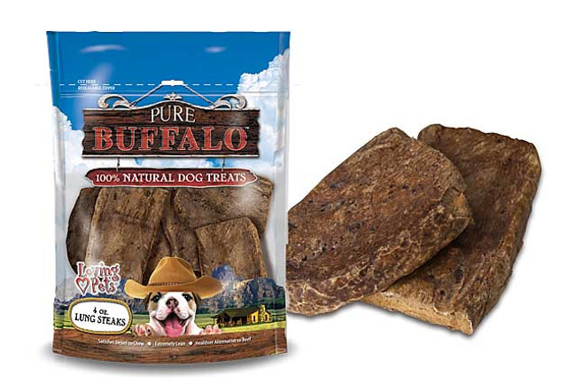 Loving Pet Pure Buffalo Lung Steaks 4oz