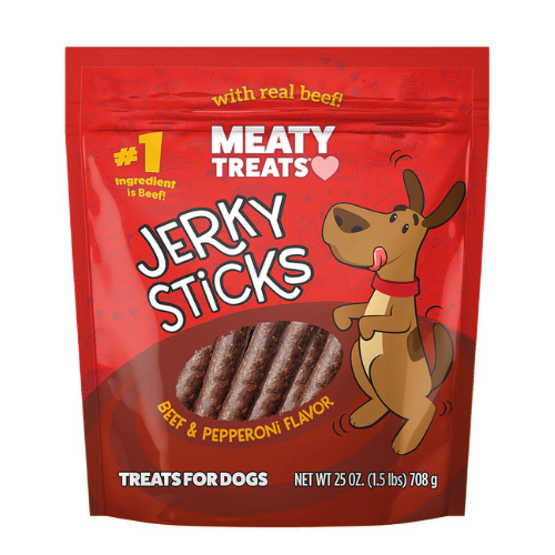 Sunshine Mills Meaty Treats Jerky Sticks Beef & Pepperoni 22.5oz