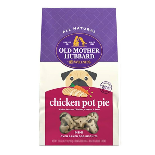 Old Mother Hubbard Mini Baked Dog Treats Classic Chicken Pot Pie 20oz