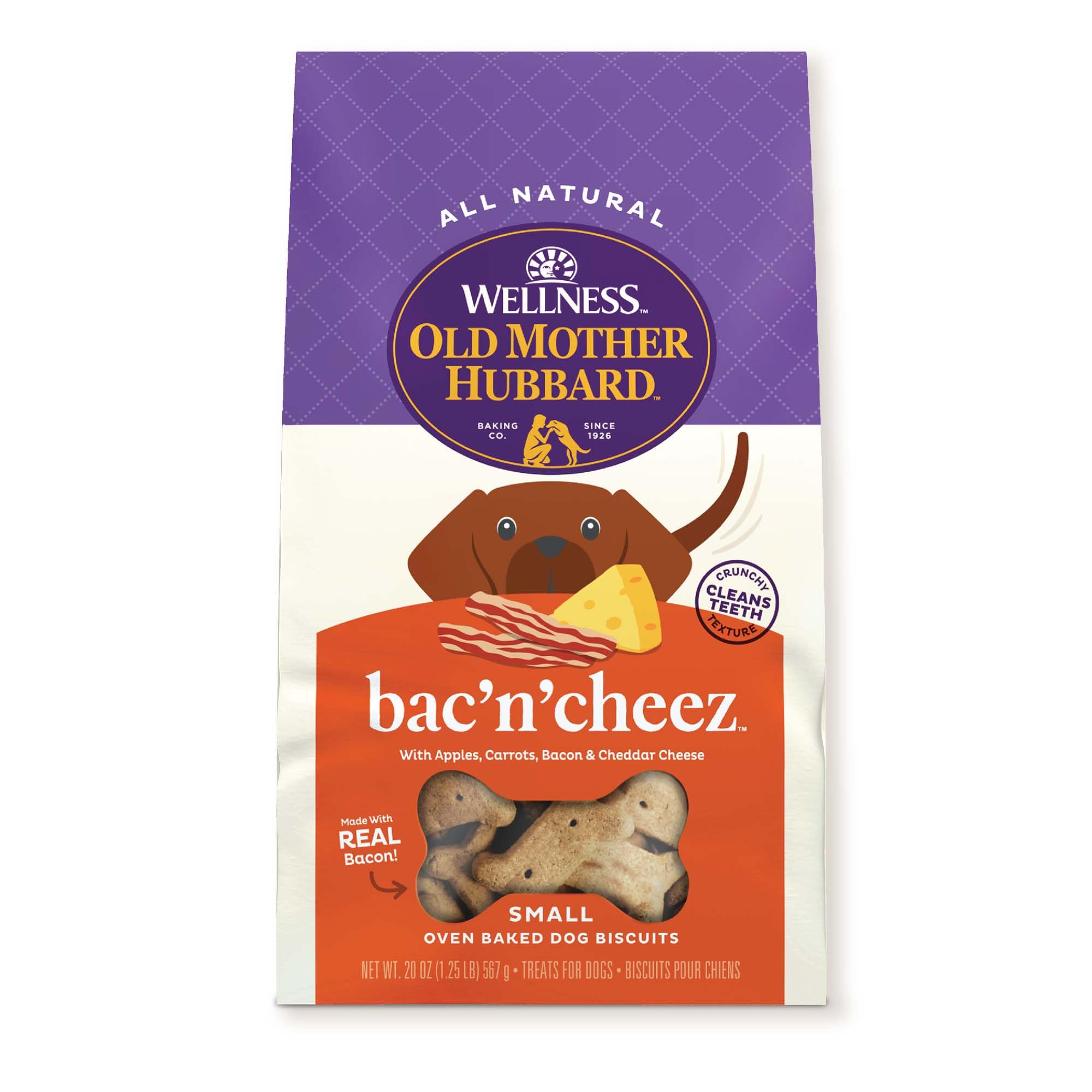 Old Mother Hubbard Classic Crunchy Small Dog Treats Bac'N'Cheez 20oz