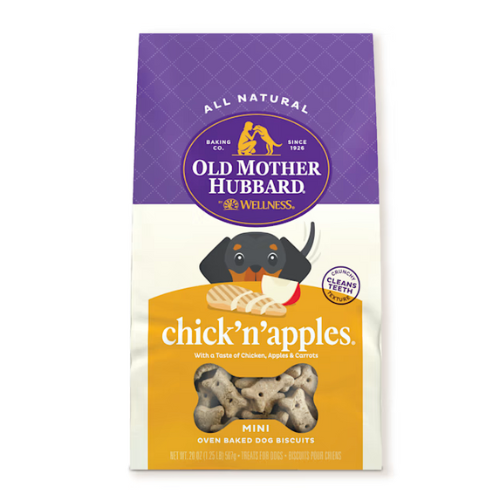 Old Mother Hubbard Classic Crunchy Mini Dog Treats Chick'N'Apples 20oz