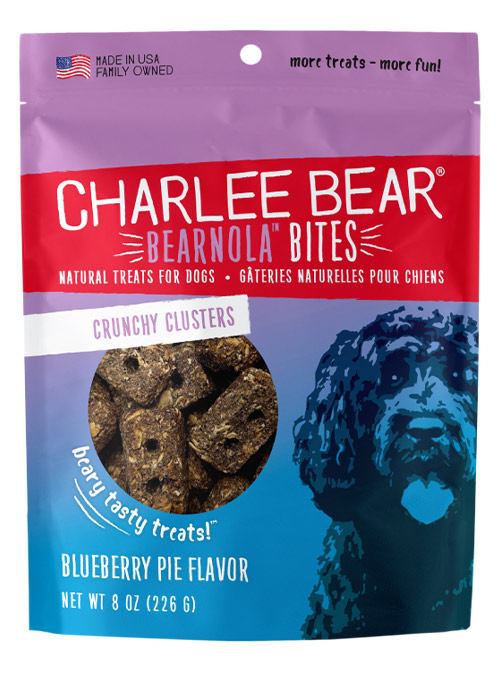 Charlee Bear Bearnola Bites Dog Treats Blueberry Honey 8oz