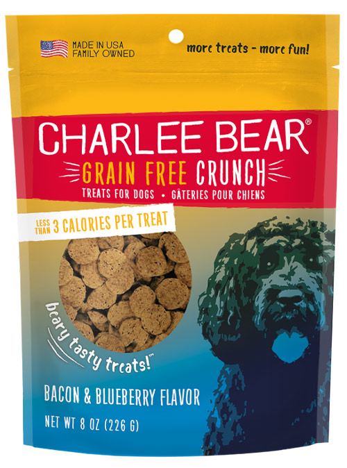 Charlee Bear Dog Treats Bacon Blueberry 8oz