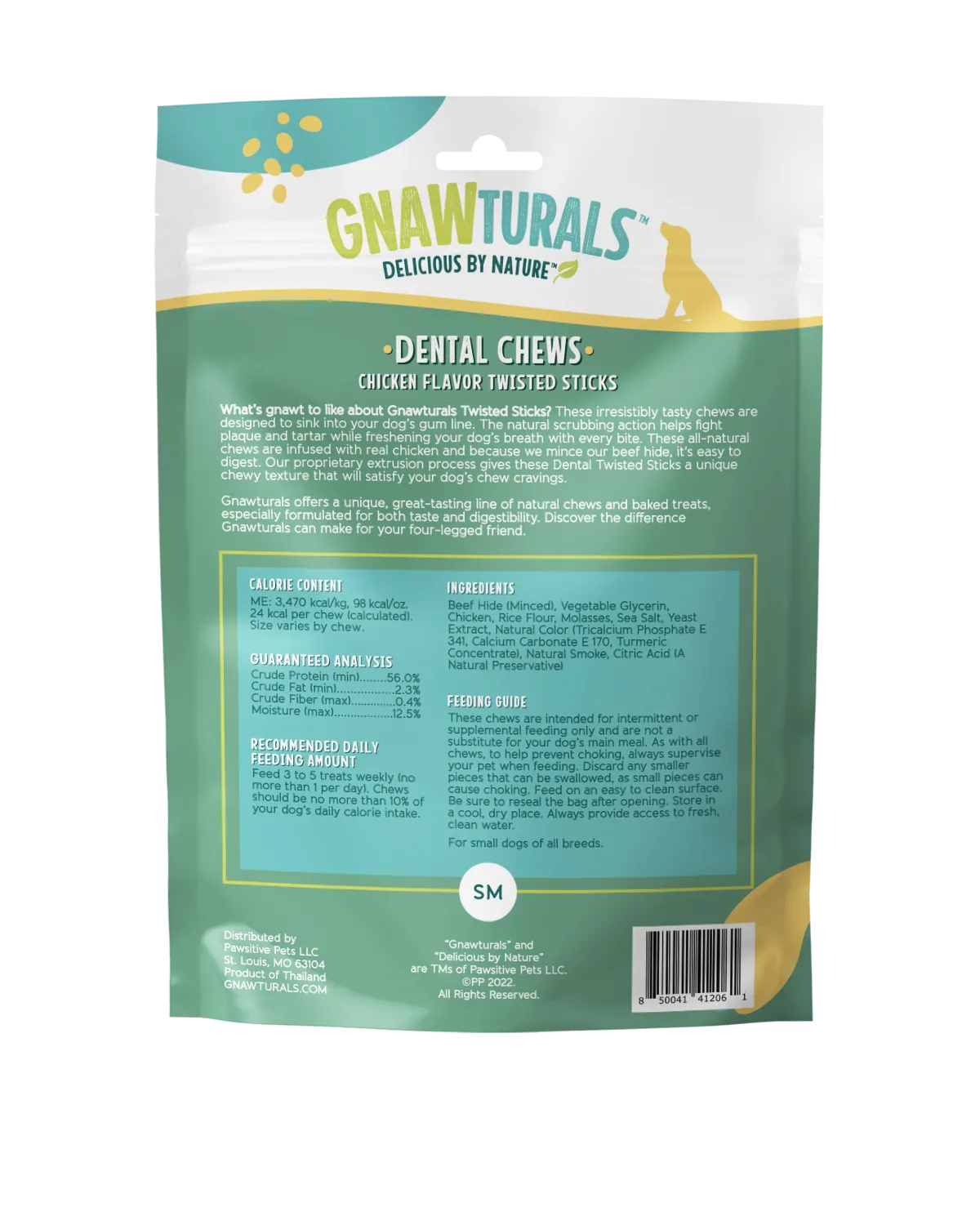 Gnawturals Twist Mini Dog Dental Chews Chicken 5.19oz