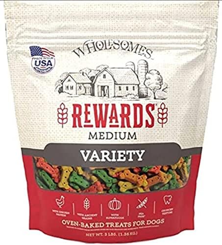 Wholesomes Rewards Dog Treat Medium Variety Biscuits 3#