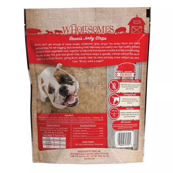 Wholesomes Dog Treats Pork Jerky Strips 25oz