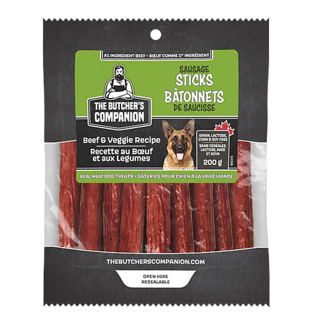 The Butchers Companion Dog Treat Beef & Veggie Sticks 8.8oz