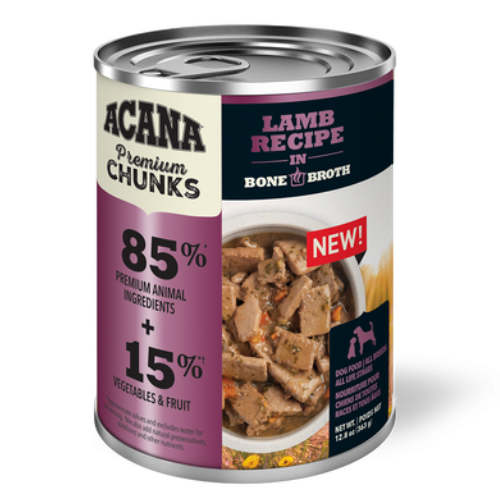Acana Wet Dog Premium Chunks Lamb in Broth 12.8oz Can