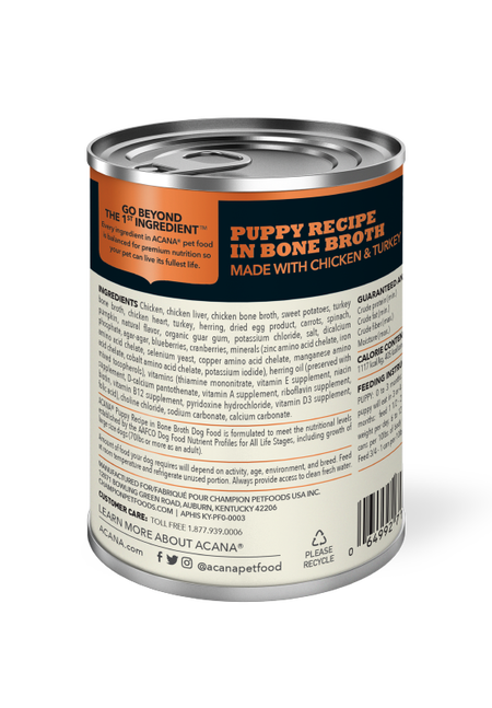 Acana Wet Puppy Premium Pate in Broth 12.8oz Can