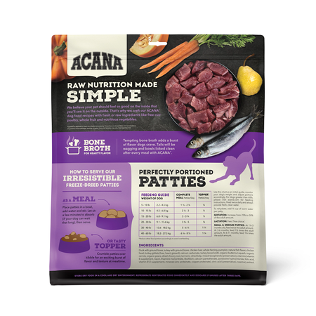 Acana Dog Freeze Dried Patties Duck 14oz