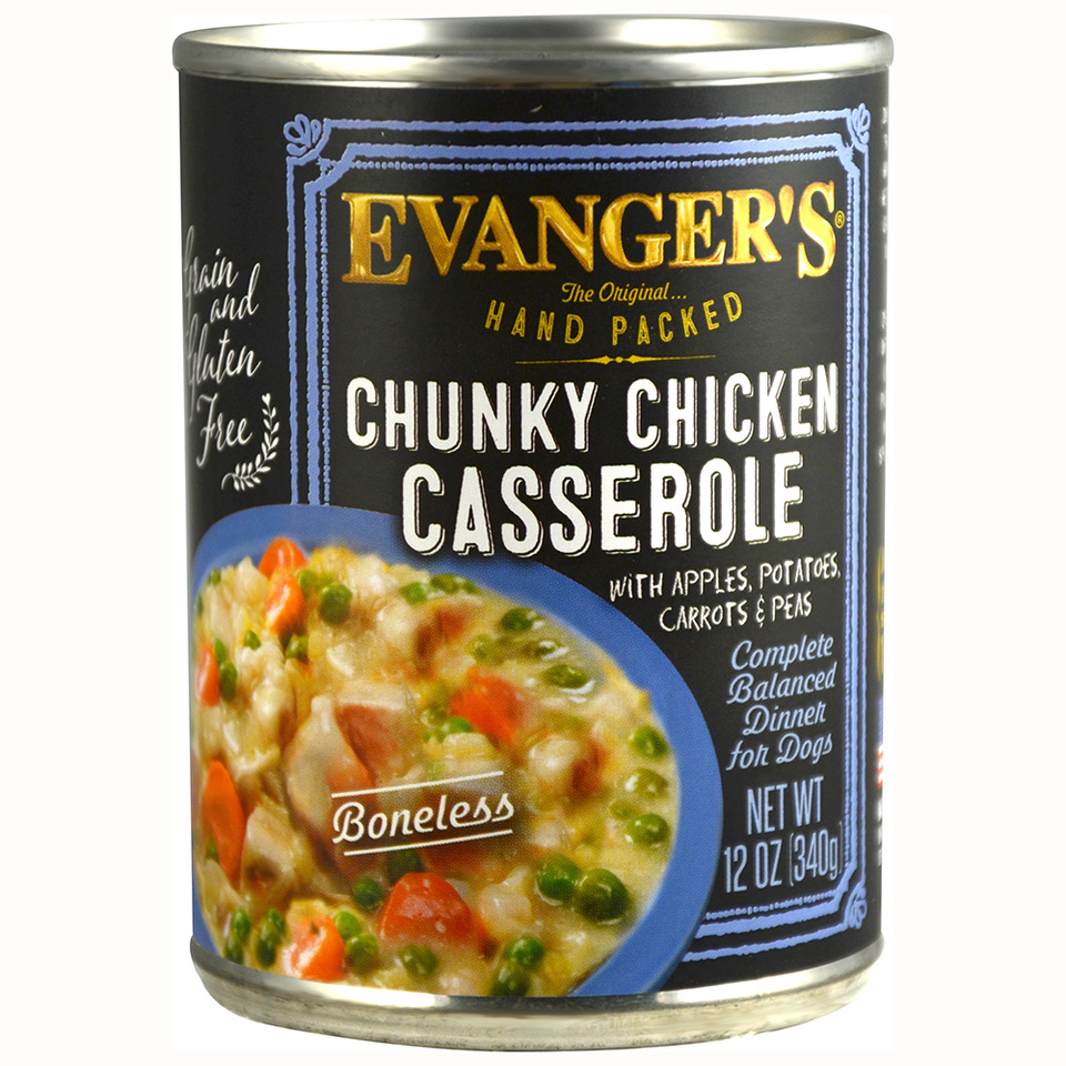 Evangers Dog Food Chunky Chicken Casserole Can 13oz