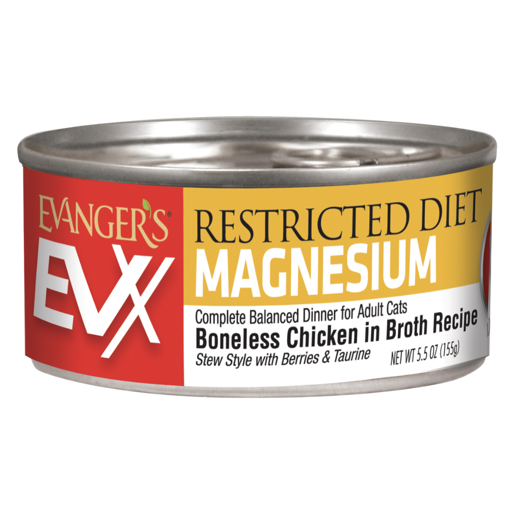 Evangers EVX Cat Food Restricted Diet Magnesium Chicken in Broth Can 5.5oz