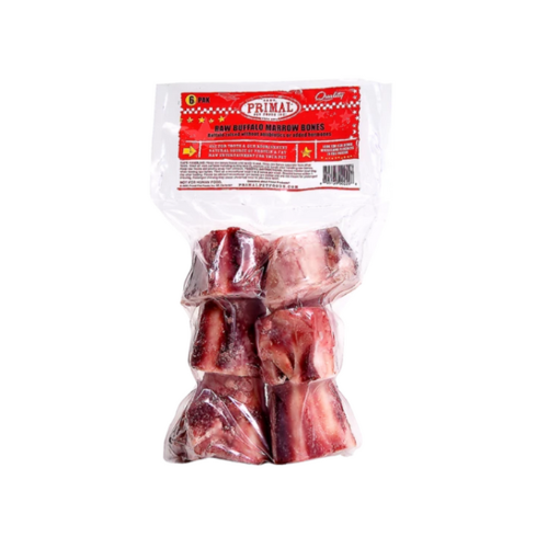 Primal Buffalo Marrow Bone 2" cut Recreational Bones (6ct)